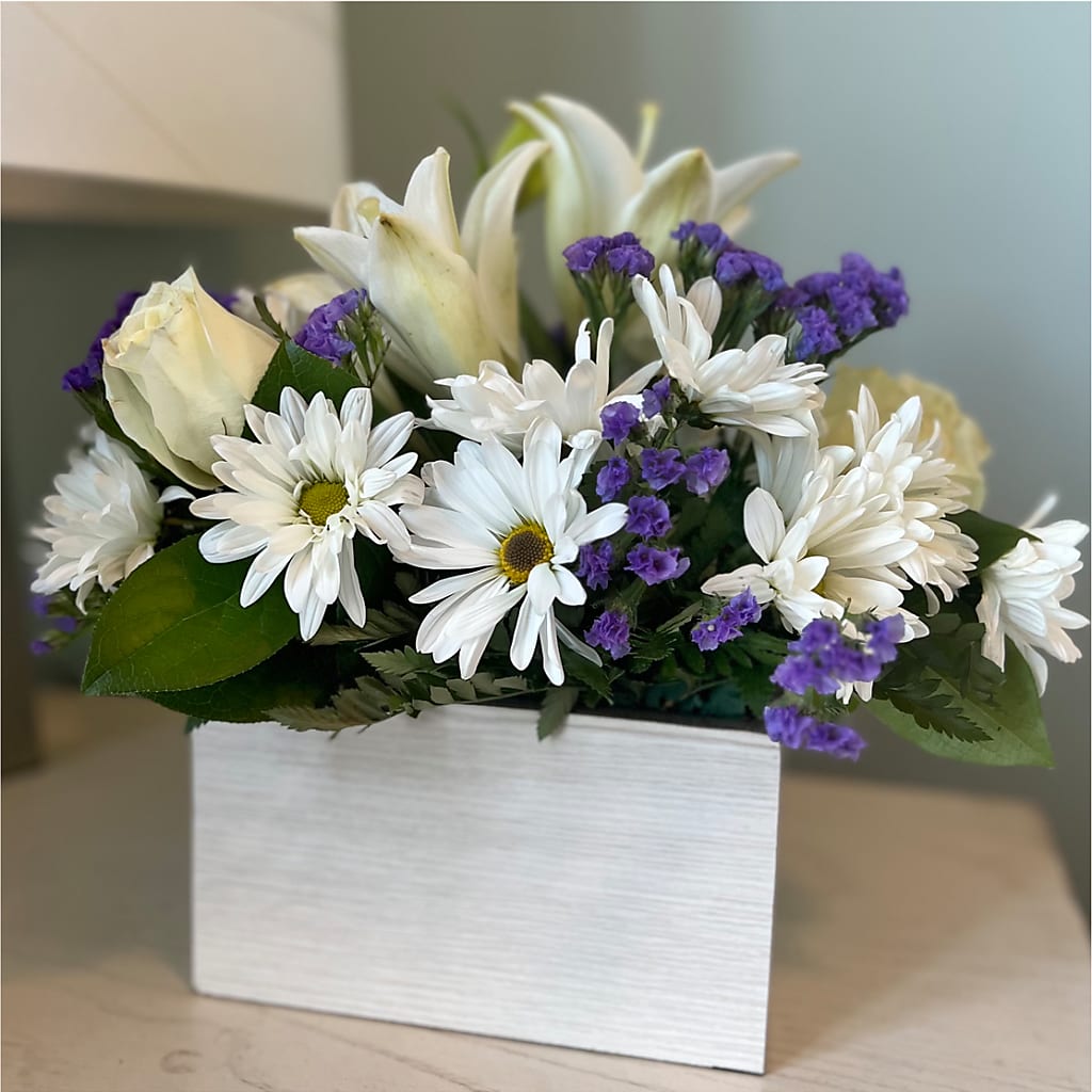 Beyond Blue Box Bouquet – PASSMORE'S FLOWERS, Brantford ON