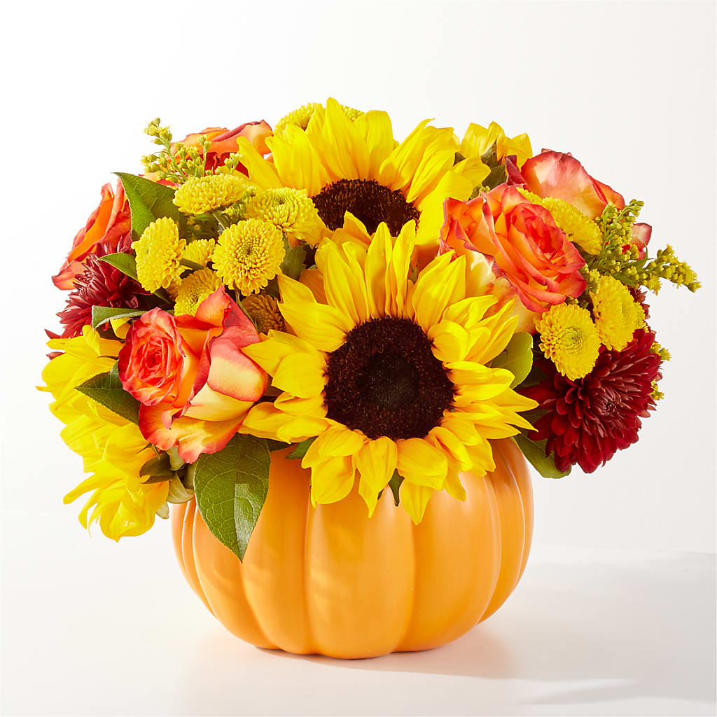 Golden Gourd Pumpkin Bouquet – PASSMORE'S FLOWERS, Brantford ON