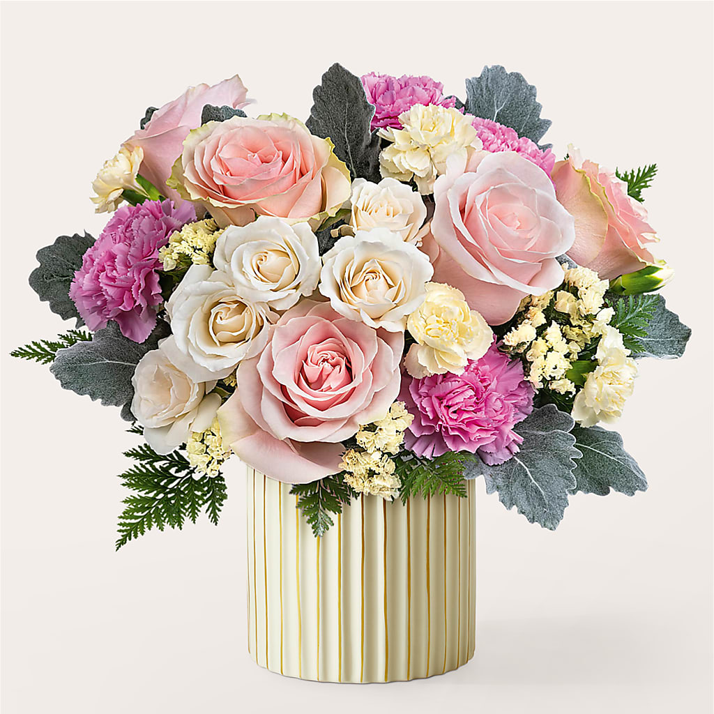 Blissful Moments Bouquet with Ivory Vase – PASSMORE'S FLOWERS, Brantford ON