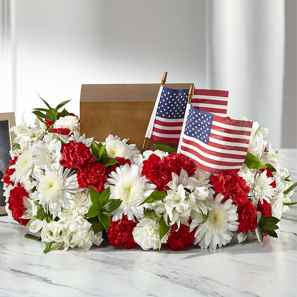 Spirit of Patriotism Cremation Adornment – PASSMORE'S FLOWERS, Brantford ON