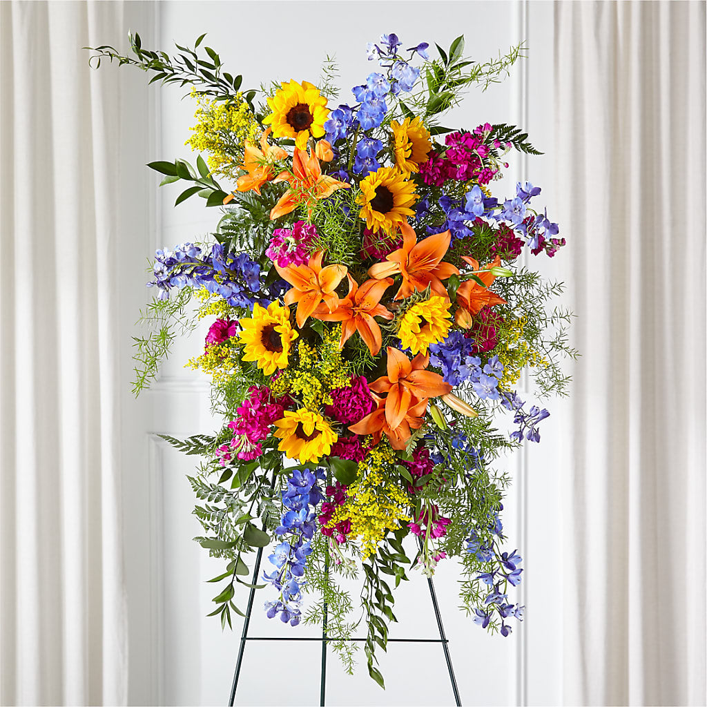 Sunlit Memories Standing Spray (Standard) – PASSMORE'S FLOWERS, Brantford ON