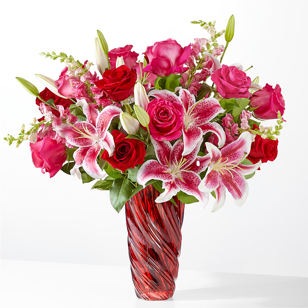 Always You Bouquet with Luxe Swirl Vase – PASSMORE'S FLOWERS, Brantford ON