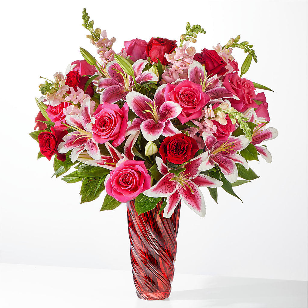 Always You Bouquet with Luxe Swirl Vase – PASSMORE'S FLOWERS, Brantford ON