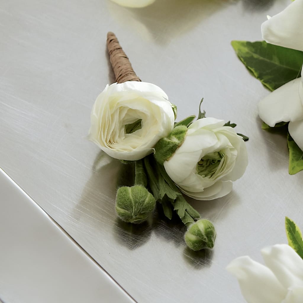 White Ranunculus Boutonniere – PASSMORE'S FLOWERS, Brantford ON