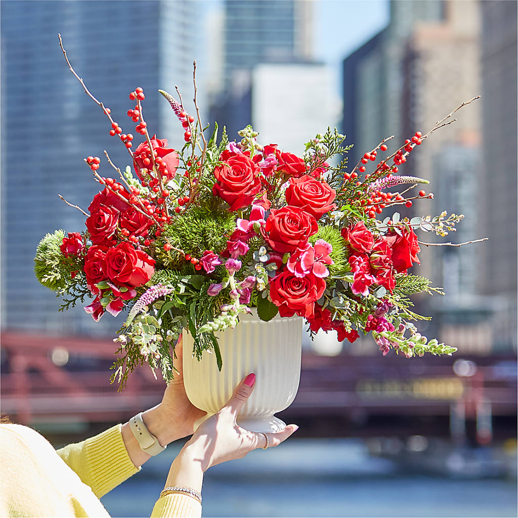 Big Red Bow Bouquet – PASSMORE'S FLOWERS, Brantford ON