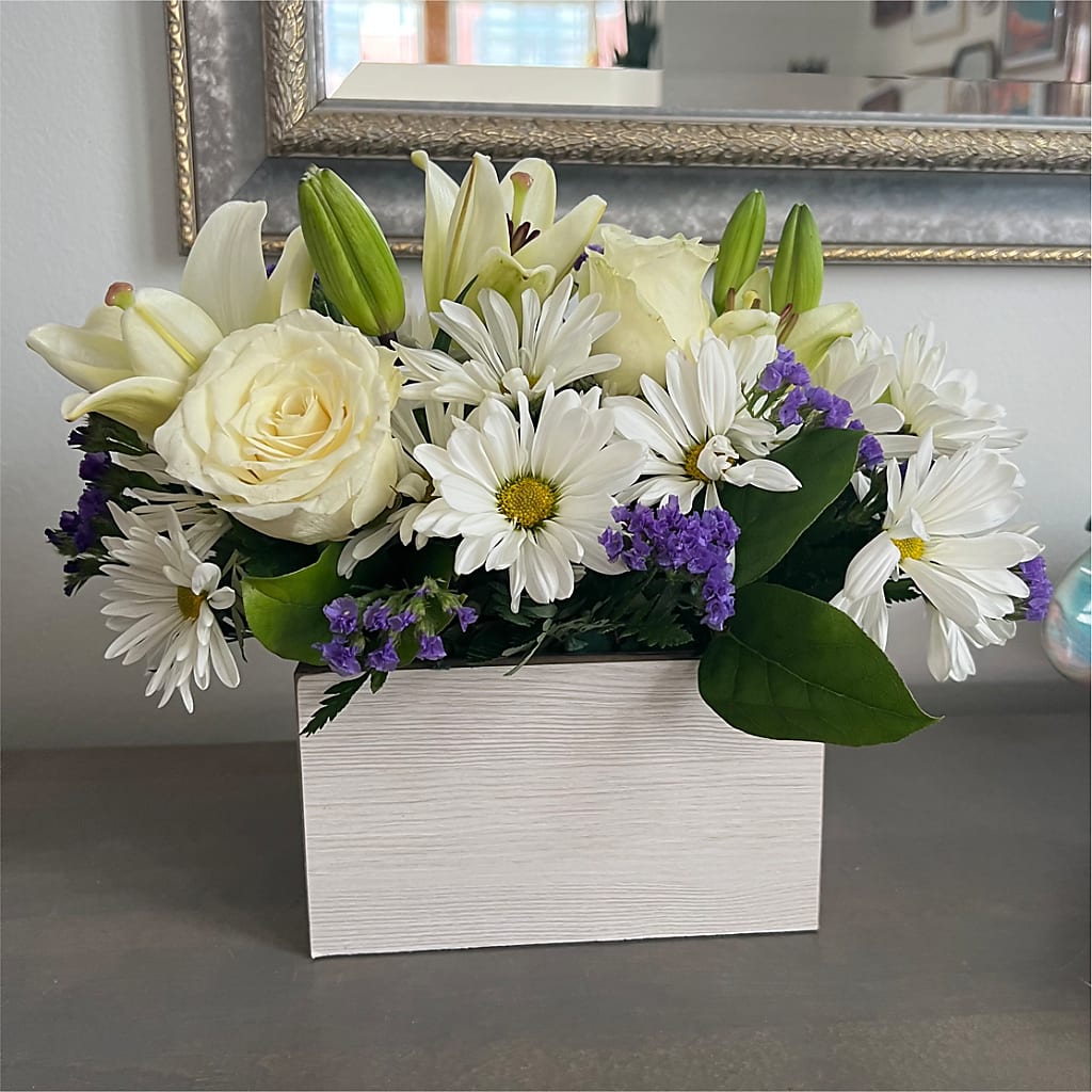 Beyond Blue Box Bouquet – PASSMORE'S FLOWERS, Brantford ON