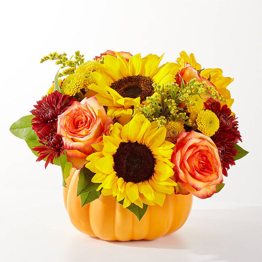 Golden Gourd Pumpkin Bouquet – PASSMORE'S FLOWERS, Brantford ON