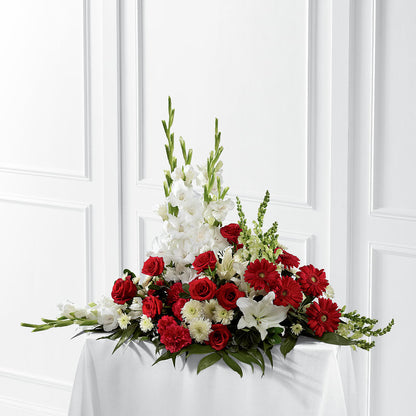 Crimson & White Arrangement – PASSMORE'S FLOWERS, Brantford ON