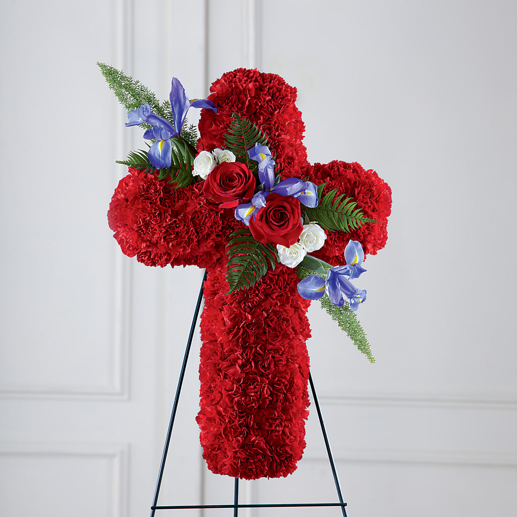 Faithful Hero Floral Cross – PASSMORE'S FLOWERS, Brantford ON