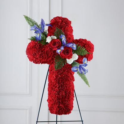 Faithful Hero Floral Cross – PASSMORE'S FLOWERS, Brantford ON