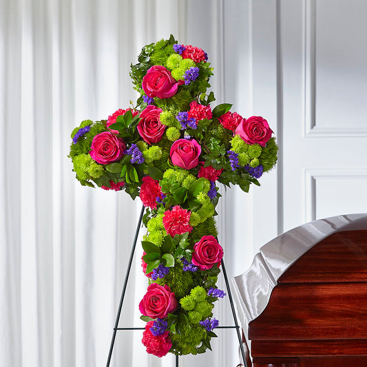 Tribute Rose Floral Cross – PASSMORE'S FLOWERS, Brantford ON