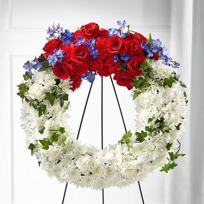 Patriotic Passion Wreath – PASSMORE'S FLOWERS, Brantford ON