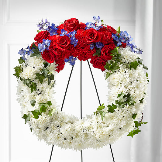 Patriotic Passion Wreath – PASSMORE'S FLOWERS, Brantford ON