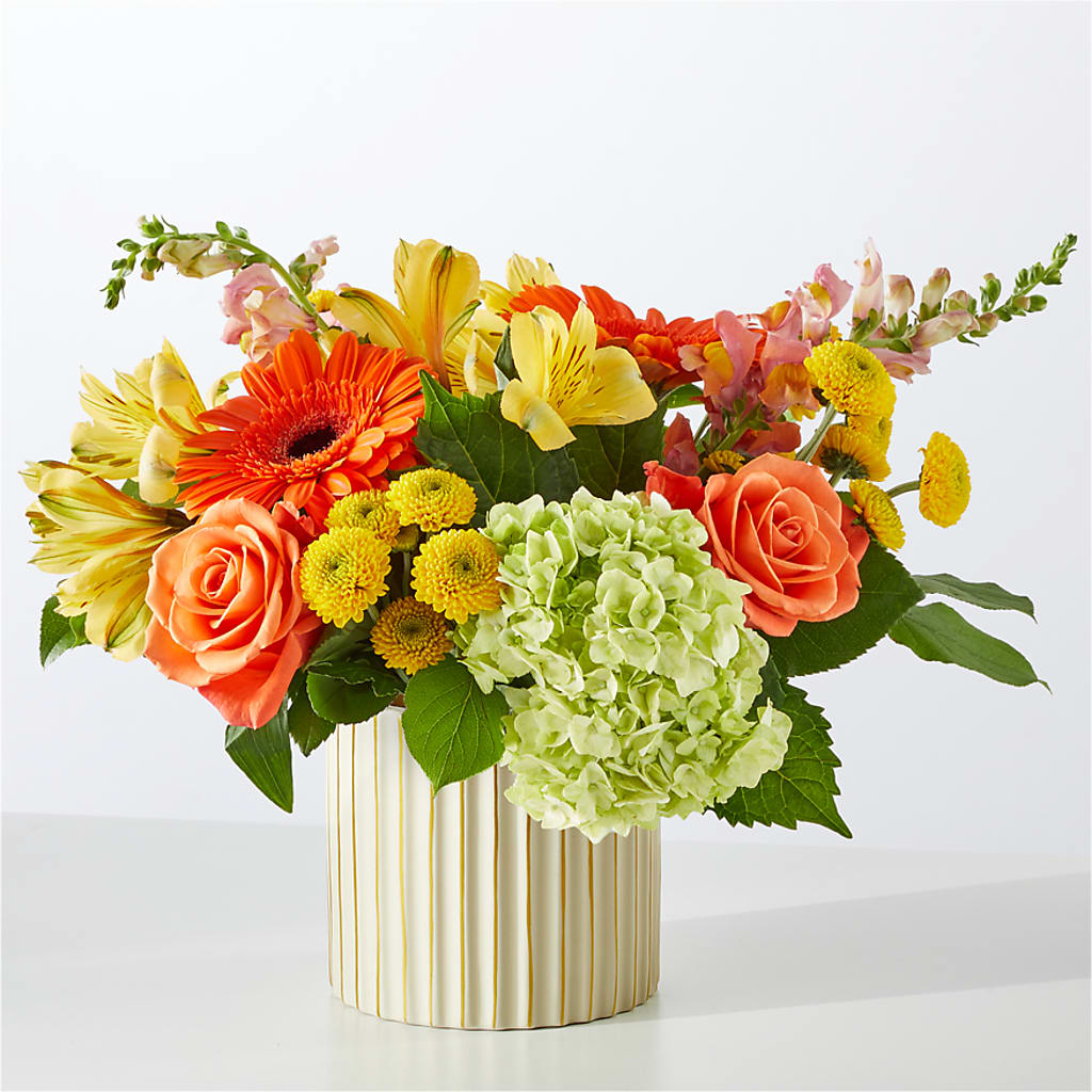 Autumn Sunshine Bouquet with Ivory Vase – PASSMORE'S FLOWERS, Brantford ON