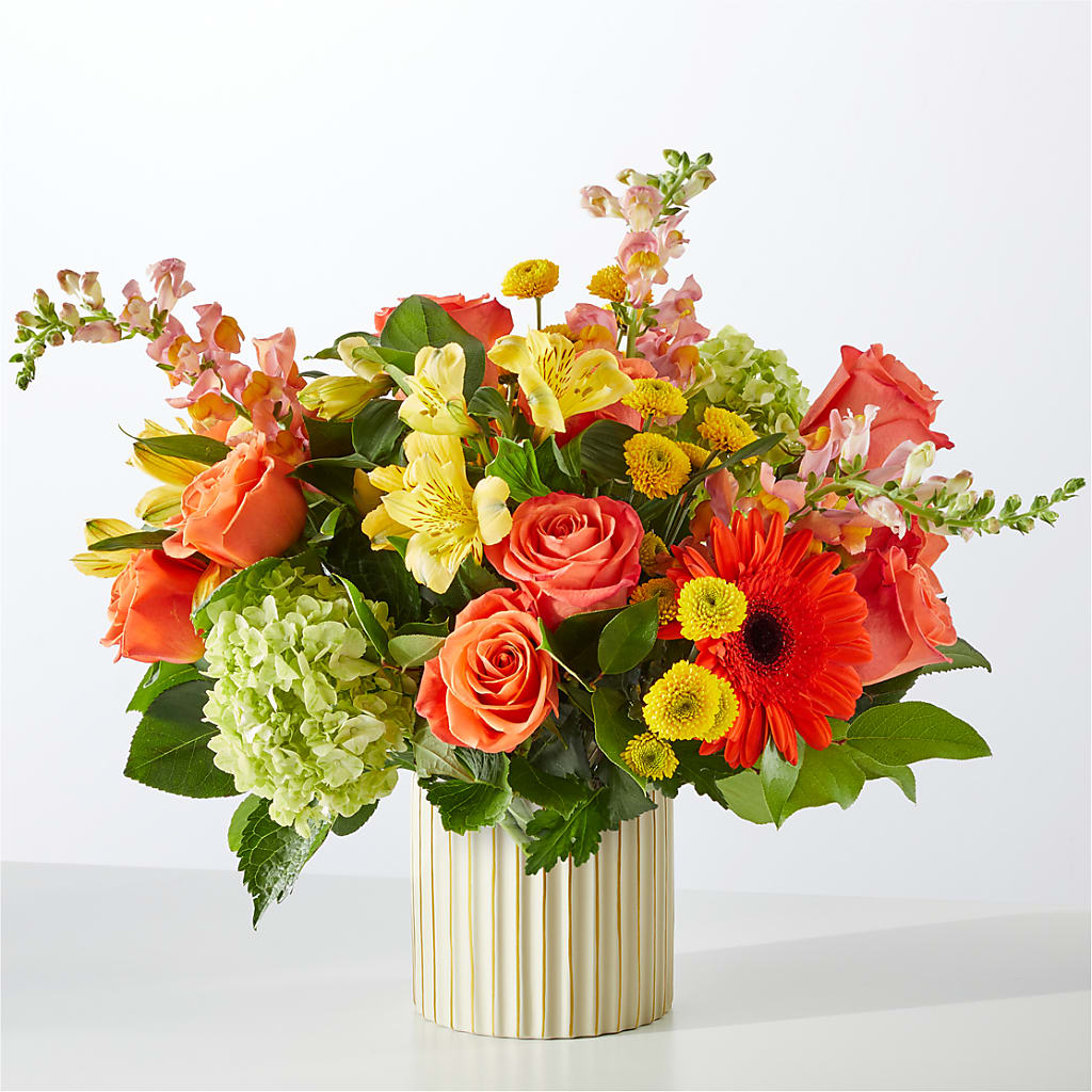Autumn Sunshine Bouquet with Ivory Vase – PASSMORE'S FLOWERS, Brantford ON