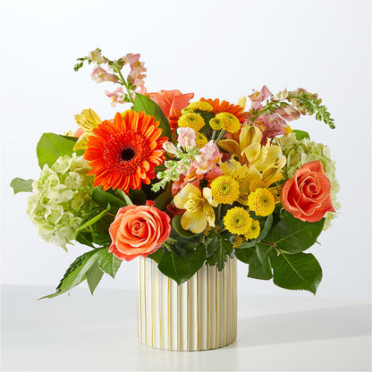 Autumn Sunshine Bouquet with Ivory Vase – PASSMORE'S FLOWERS, Brantford ON