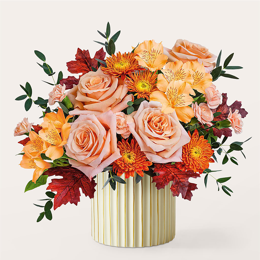 Spiced Latte Bouquet with Ivory Vase – PASSMORE'S FLOWERS, Brantford ON
