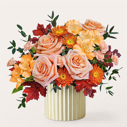 Spiced Latte Bouquet with Ivory Vase – PASSMORE'S FLOWERS, Brantford ON