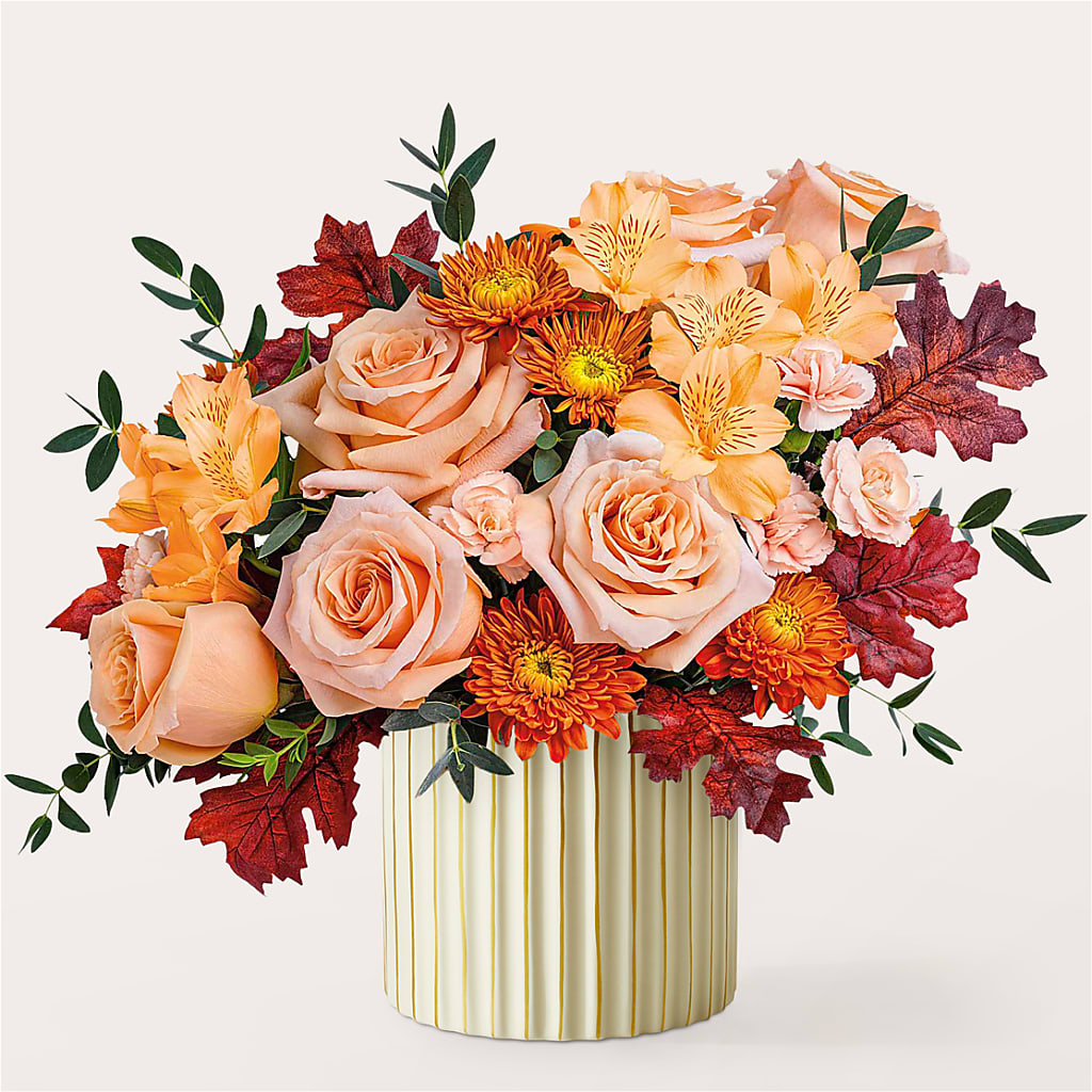 Spiced Latte Bouquet with Ivory Vase – PASSMORE'S FLOWERS, Brantford ON