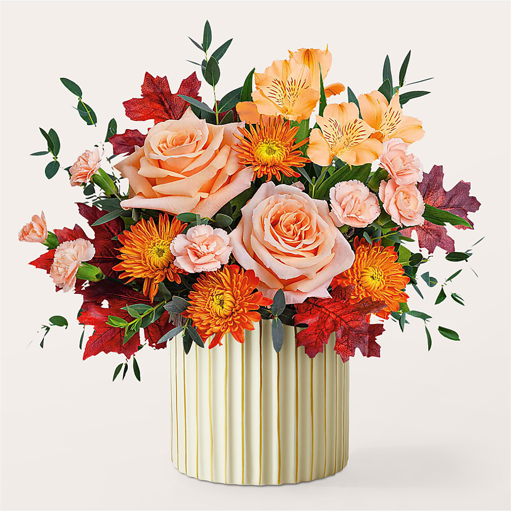 Spiced Latte Bouquet with Ivory Vase – PASSMORE'S FLOWERS, Brantford ON