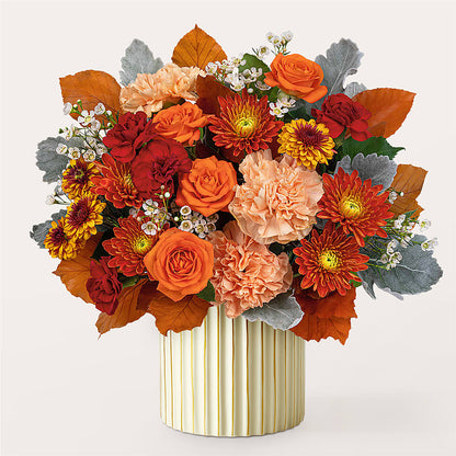 Merlot Bouquet with Ivory Vase – PASSMORE'S FLOWERS, Brantford ON