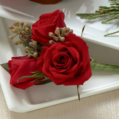 Red Spray Rose Boutonniere – PASSMORE'S FLOWERS, Brantford ON